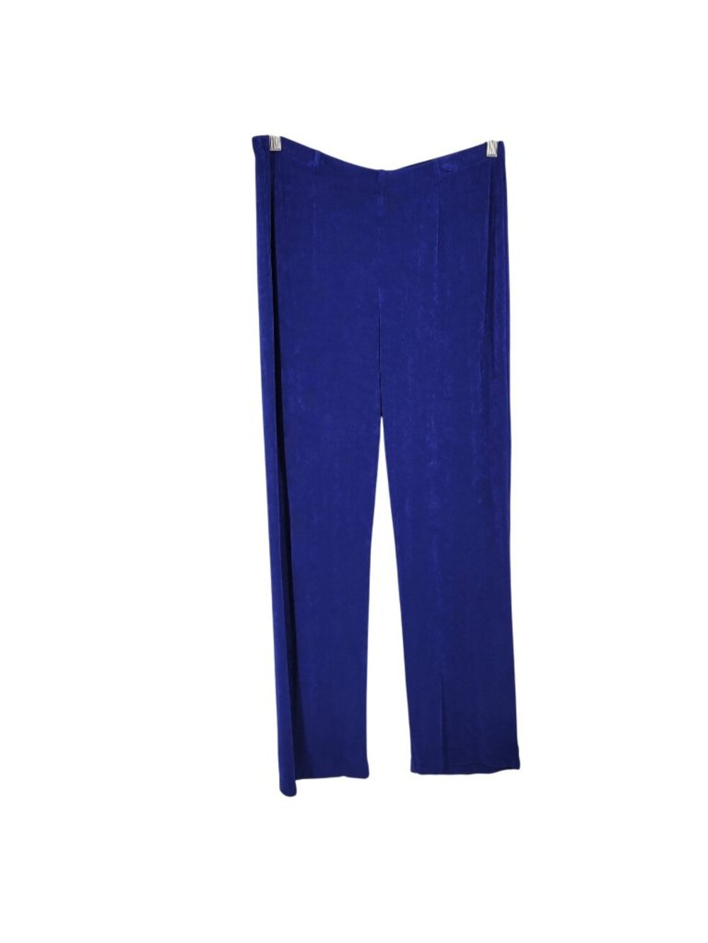 Chico's Travelers 2 Cobalt Blue Pants Pull On Straight Leg Stretch slinky Large
